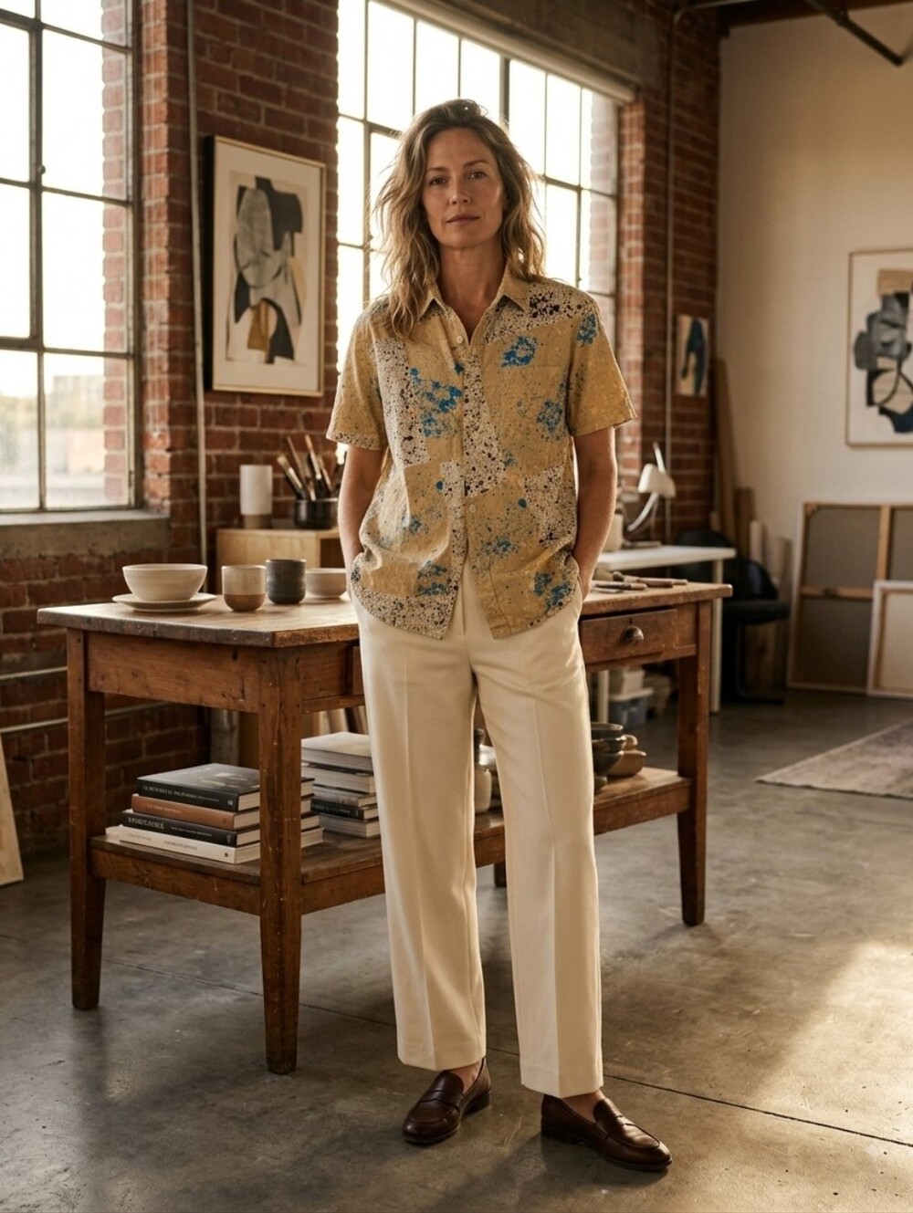 Gravel & Gold • San Francisco Splatter Button Down Shirt